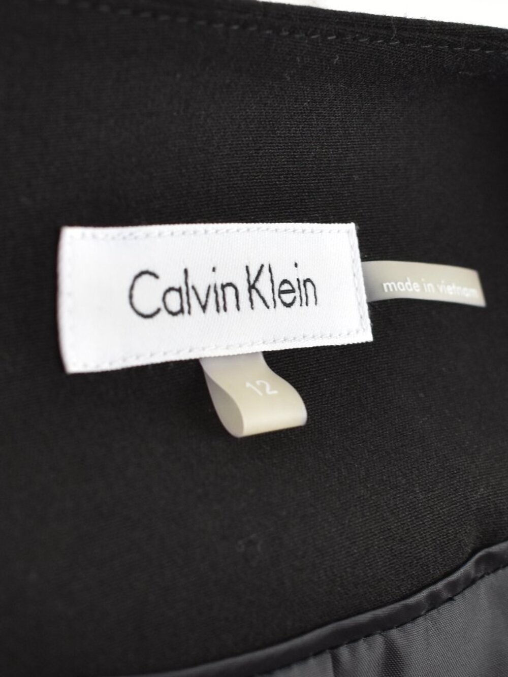Calvin Klein Open Front Blazer Black with Zipper Detail - 12 - Picture 9 of 9
